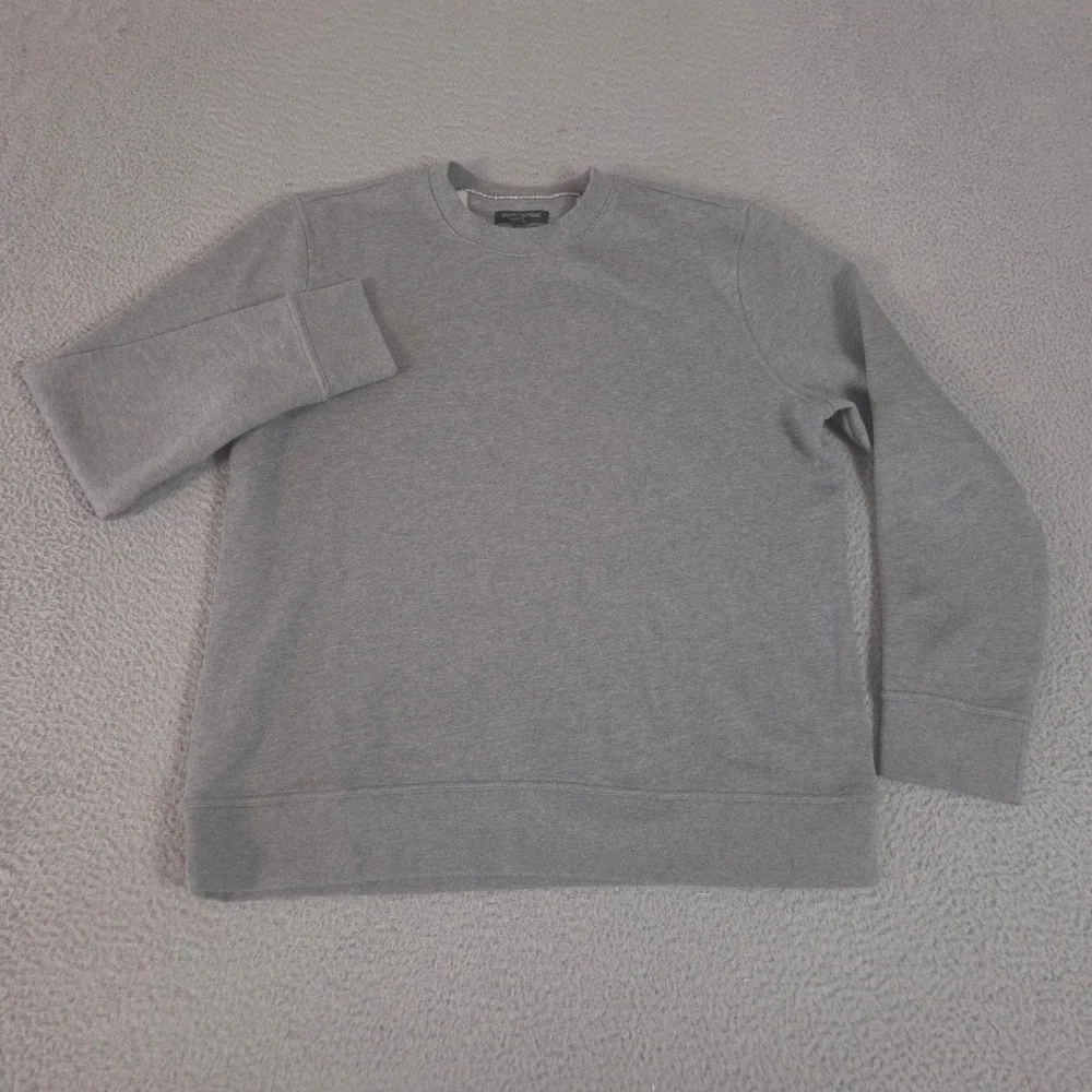 Banana Republic Sweatshirt Mens XL Gray Fleece Crew-Neck Cotton Blend Pullover